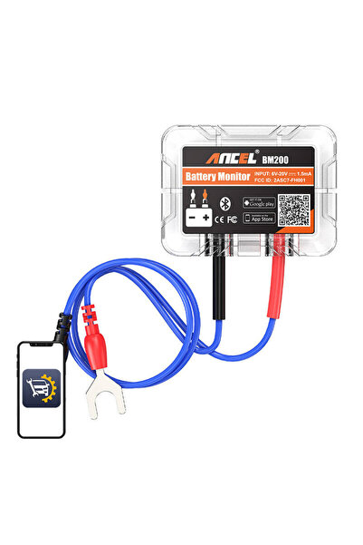 ANCEL Tester de baterii fără fir 6-20V CC Bluetooth