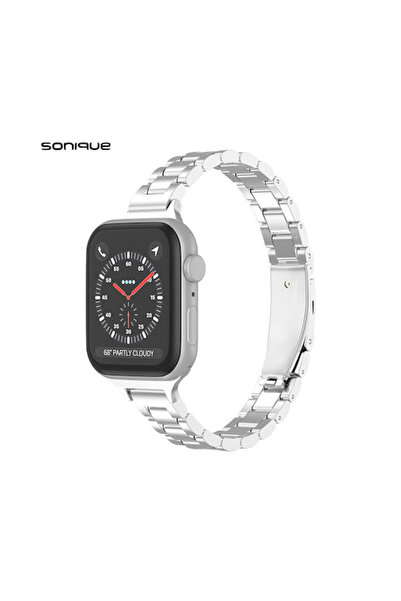 Other Sonique Classic Λουράκι Ανοξείδωτο Ατσάλι Ασημί (Apple Watch (42/44/45/...