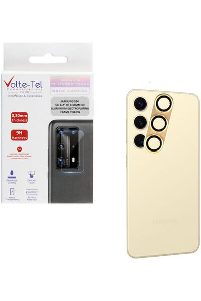 Other Volte-Tel Κίτρινο Προστατευτικό Κάλυμμα Κάμερας από Σκληρυμένο Γυαλί γι...