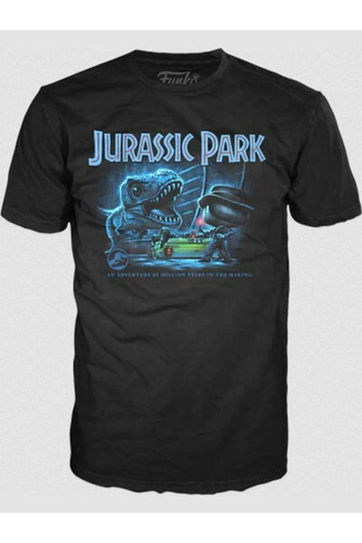 Funko Pop Tee Jurassic Park T-rex Jeep Xl 889698827454