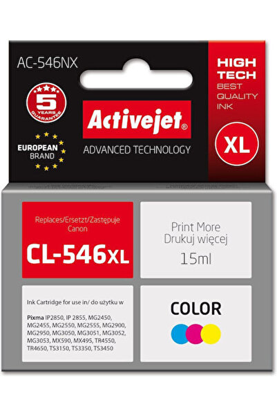 Other Συμβατό με Active Jet Μελάνι για εκτυπωτές Inkjet Canon CL-546XL 15ml Κ...