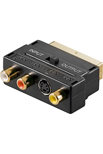 goobay Μετατροπέας Scart αρσενικό σε RCA αρσενικό Χρυσός 1 τεμάχιο 50499