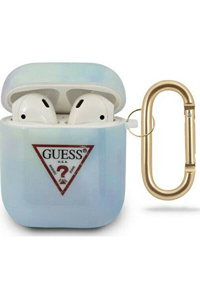 Guess Θήκη Σιλικόνης Συλλογής Tie & Dye με Γάντζο σε Μπλε χρώμα για Apple Air...