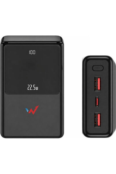 Wonder WX27D Power Bank 27000mAh 22.5W Με 2 θύρες εξόδου USB-A και 1 θύρα εξό...