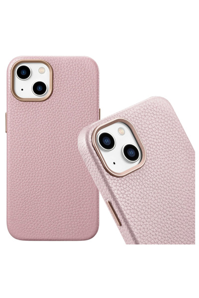 ICARER Husă Premium Litchi pentru iPhone 14 Plus Magnetică cu MagSafe
