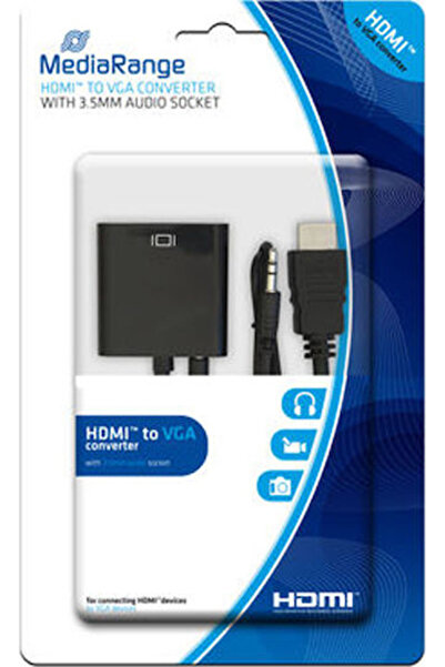 MediaRange Μετατροπέας 3.5mm / HDMI αρσενικό σε VGA θηλυκό 1 τεμάχιο MRCS167