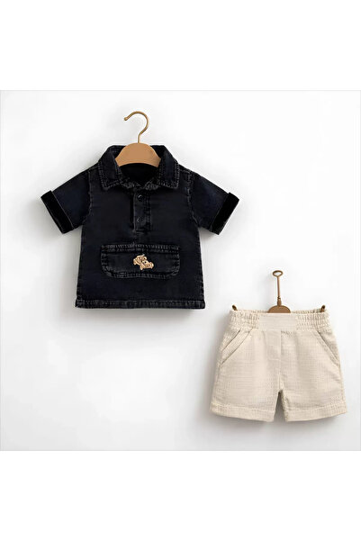 Generic Brand 6/24 Month Collared Muslin Fabric Baby Set