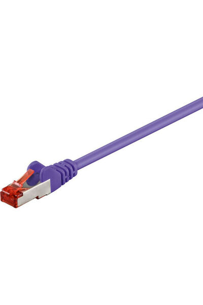 goobay Καλώδιο Ethernet Gigabit S/FTP Κατηγορίας 6, 1,5μ, Μωβ, Κωδικός: 95586