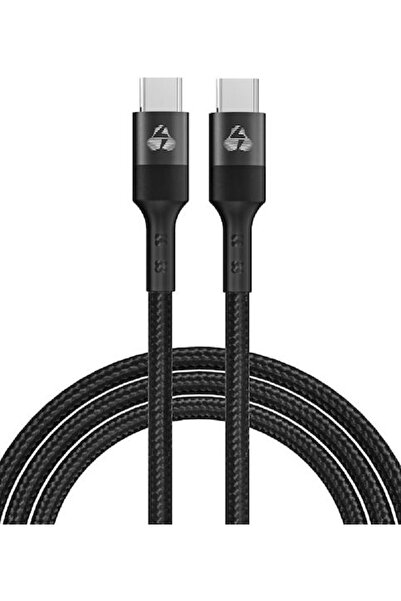 POWERTECH Πλεγμένο Καλώδιο USB 2.0 USB-C Αρσενικό - USB-C 100W PD Μαύρο 1μ PT...