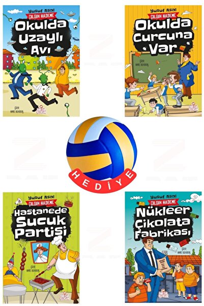 Nesil Çocuk Yayınları Çılgın Hademe-Okulda Uzaylı Avı-Okulda Curcuna Var-Nükl...