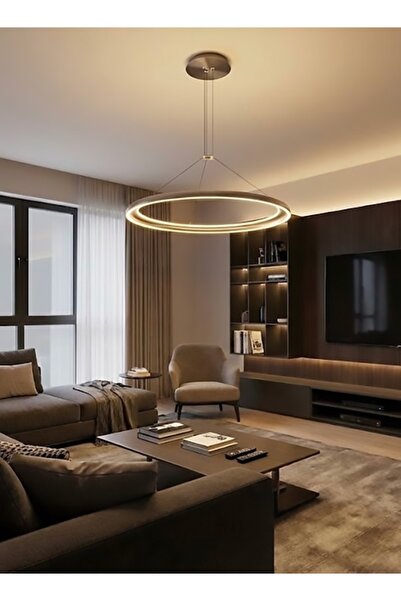 spolux Modern Lighting, Modern chandelier Light, 3 colors LED mode, Beige Color, L:150,W:80,H:100 cm, Suitable for living room, TV room, bedroom, adjustable height.