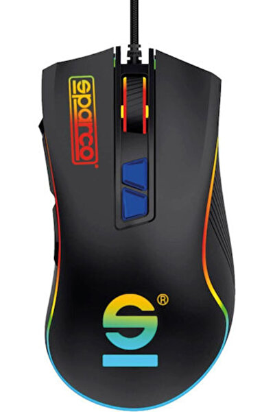 Sparco SPMOUSEPRO RGB Ποντίκι Gaming 7200 DPI Μαύρο