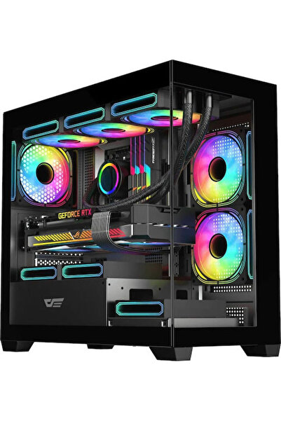 Dark Flash Darkflash DS900M Gaming Mini Tower Θήκη Υπολογιστή με Πλαϊνό Παράθ...