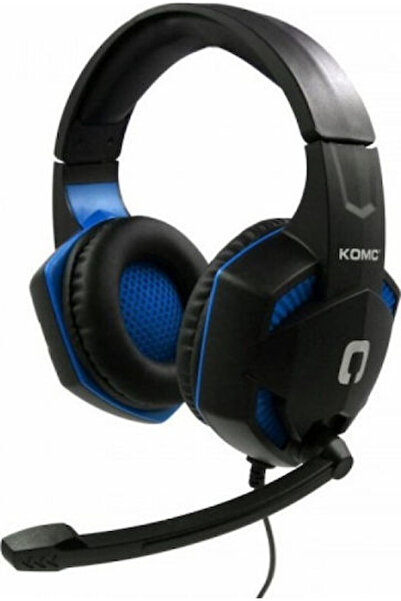 Komc 302582 Ακουστικά Gaming Υπεραυτικά με Σύνδεση 2x3.5mm Μαύρο/Μπλε