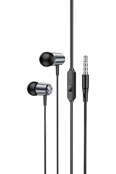 hoco. Hoco M108 Ενδοωτικά Ακουστικά Handsfree με Βύσμα 3.5mm, Μεταλλικό Γκρι