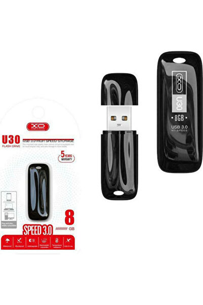 Xo U30 8GB USB 3.0 Στικάκι Μαύρο