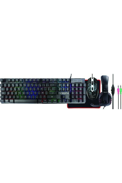 Other Noozy GS-100 Σετ Πληκτρολογίου Gaming με Φωτισμό RGB & Ποντίκι Αγγλικό US