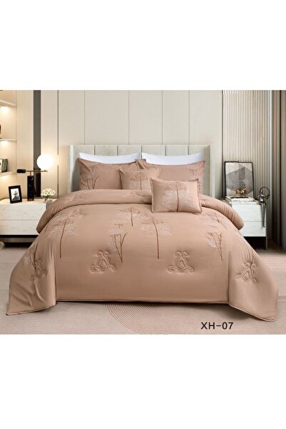 Brides Luxury Embroidered Summer Bedspread - Nefirin - 8 Pieces - Soft Microf...