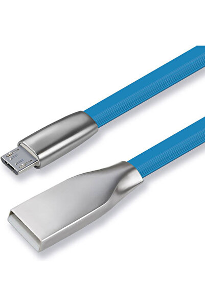 Cabletime Επίπεδο καλώδιο USB 2.0 σε Micro USB Μπλε 1μ CT-PU32-ZFUM 1 Τεμάχιο