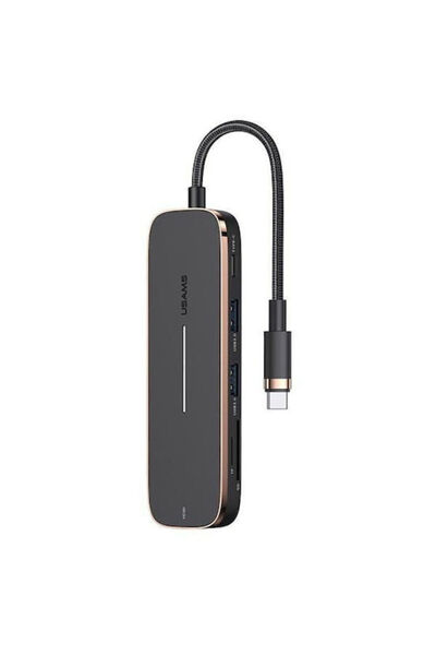 Usams SJ575 USB-C Σταθμός σύνδεσης με HDMI 4K PD Μαύρο