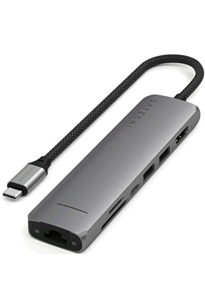 Satechi Σταθμός σύνδεσης USB-C με HDMI 4K PD Ethernet Γκρι (ST-P7SM)