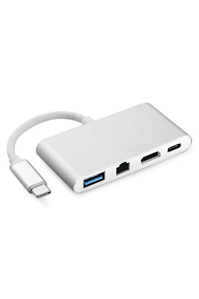 POWERTECH Σταθμός σύνδεσης USB-C με HDMI 4K PD Ethernet Γκρι (PTH-085)