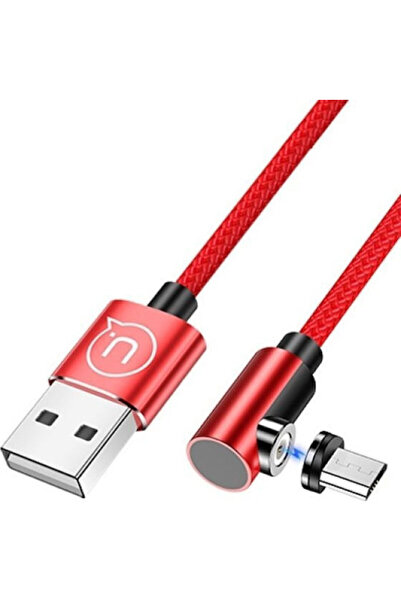 Usams U54 1μ Πλεκτό / Μαγνητικό Καλώδιο USB 2.0 σε micro USB Κόκκινο (SJ446US...