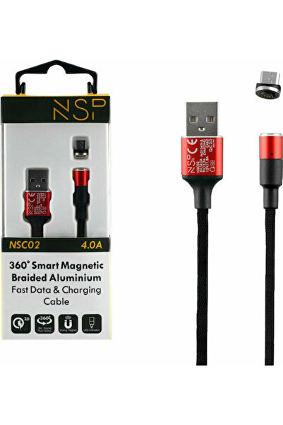 NSP NSC02 1.2μ Πλεκτό Καλώδιο USB 2.0 σε micro USB Κόκκινο