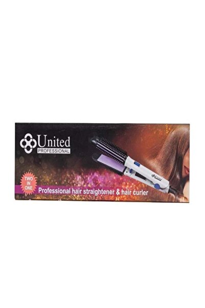 united professional جهاز تمليس وتجعيد الشعر 2 في 1، موديل EP-828 - تسخين سريع...