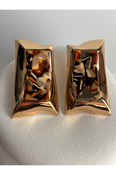 BHR AKSESUAR Gold Color Big Kay Kay Earrings (6.3 cm)