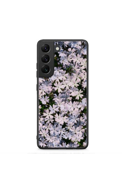 Other Samsung S22 Plus Flowers white Black Glossy Θήκη