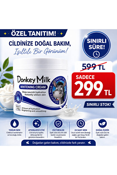 Arenist Donkey Milk Eşek Sütü Özlü Nemlendirici Yüz ve Vücut Bakım Kremi 115 Gr