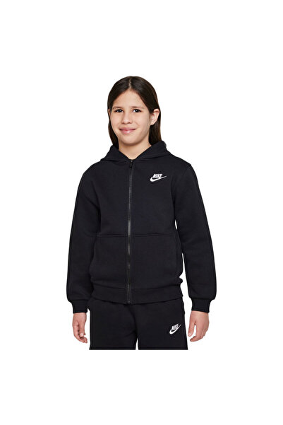 Nike Hanorac cu fermoar integral din fleece pentru copii, stil sport, XS / 6-...