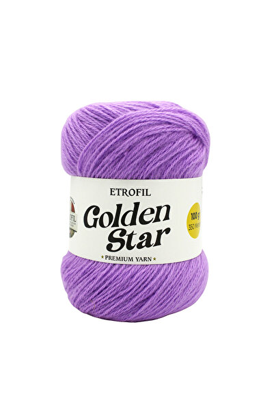 Etrofil Golden Star Knitting Yarn Lilac 75% Premium Acrylic 25% Organic Merin...