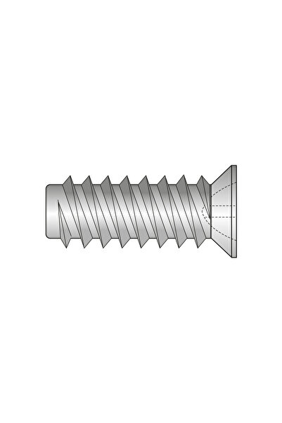 Rocast Set 200 x Eurosurub Cap Ingropat O7.7 mm Locas Z Filet Dublu Otel Zinc...