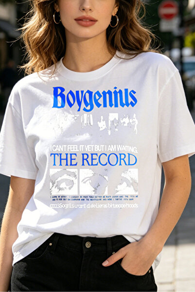 Fleck Womens T Shirts Boygenius Band Lyrics Graphic Print Casual Streetwear F...