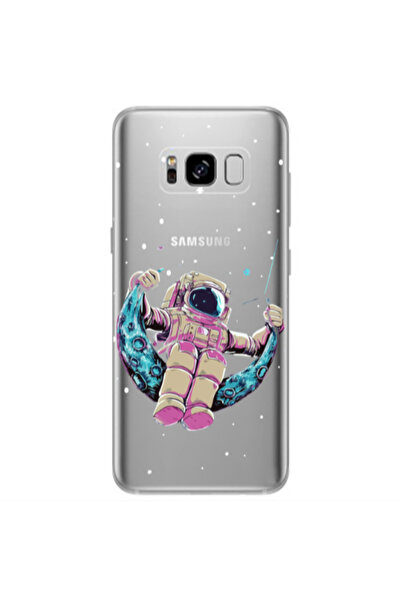 Other Samsung S8 Plus Astronaut swinging on the moon Transparent Silicone TPU...