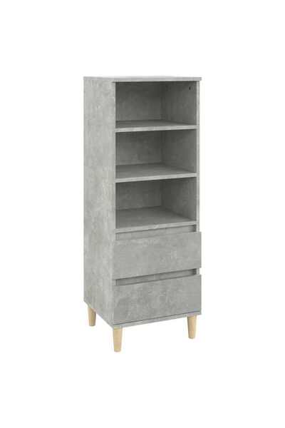 vidaxl Tall cabinet, concrete gray, 40x36x110 cm, composite wood