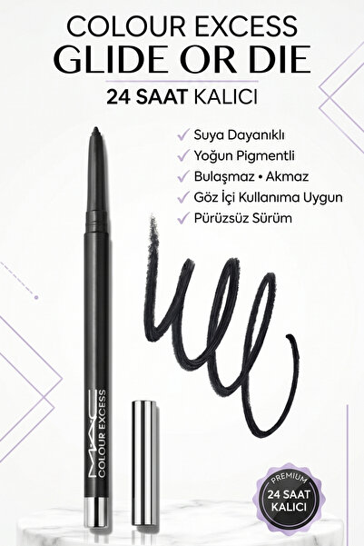 M.A.C Suya Dayanıklı Jel Göz Kalemi 24 Saat kalıcı Yoğun Pigmentli Bulaşmaz A...