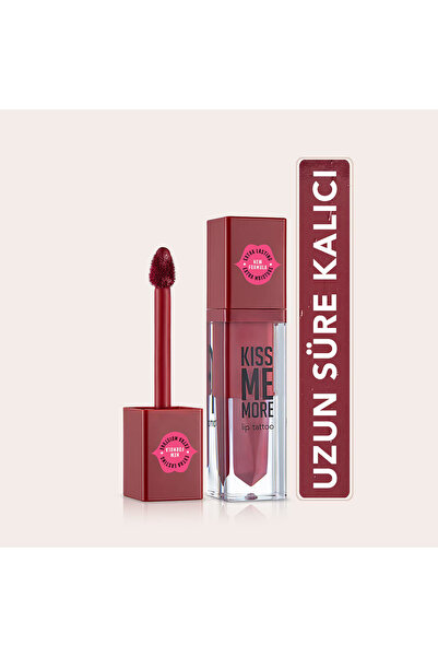 Flormar Kiss Me More Yoğun Nemlendirici Likit Mat Ruj Morumsu Bordo