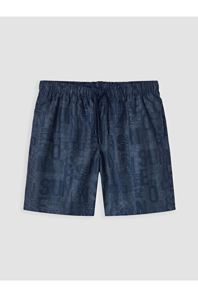 LC Waikiki Nevavm Men's Short Length Printed Swim Shorts with Difference in C...