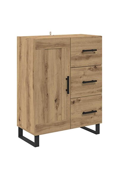 vidaxl Bufet cu sertar Stejar Artizanal 69,5 x 34 x 90 cm