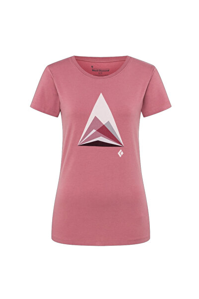 BLACK DİAMOND WOMEN'S MOUNTAIN TRANSPARENCY T-SHIRT - S - وردي
