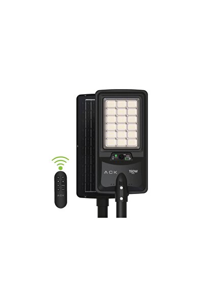 ACK 150W Solar Sokak Armatürü 6500K Beyaz Işık Güneş Enerjili AT42-09131