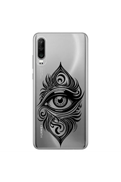 Other Huawei P30 Eye patterned drawing Transparent Silicone TPU Θήκη