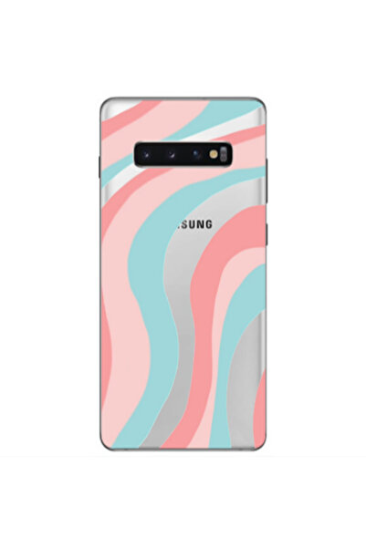 Other Samsung S10 Colored lines Transparent Silicone TPU Θήκη