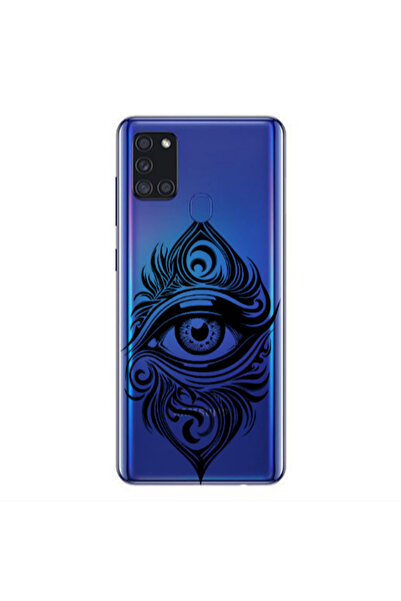 Other Samsung A21S Eye patterned drawing Transparent Silicone TPU Θήκη