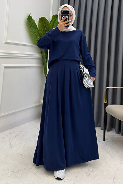 Balenbi Modal Fabric Pleated Long Skirt Muslim Women's Suit 1213