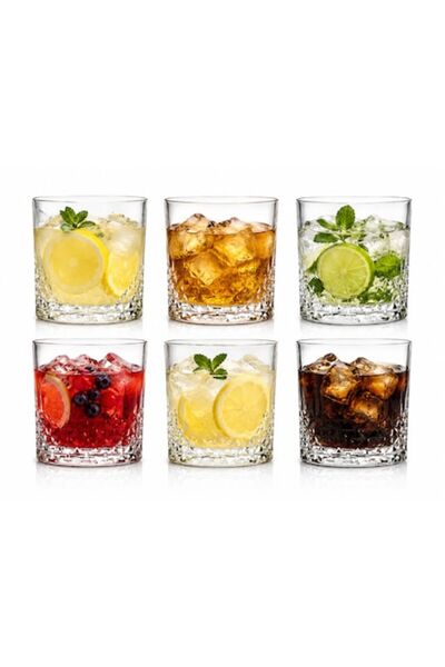 Delisoga Set 6 pahare din sticla Delisoga, Design cristal, Ideale pentru whis...