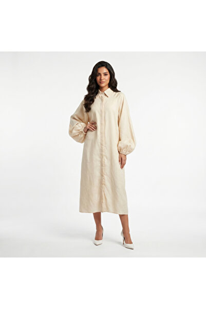Chrisbella Elegant Button front midi Shirt Dress